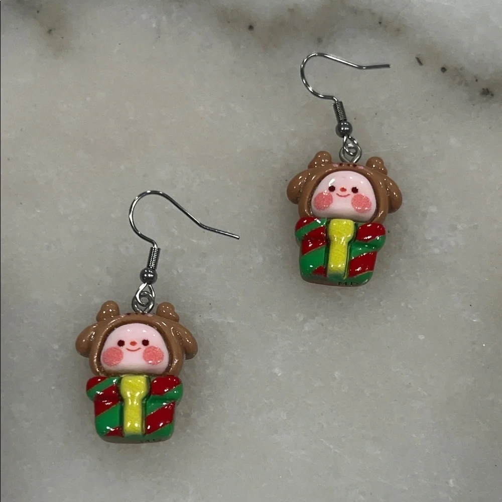 3/$30 Festive Reindeer Earrings